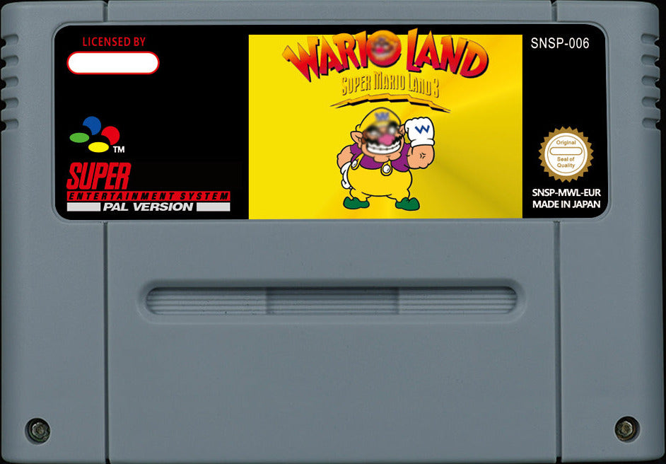 Wario Land SNES – Full Remake of Wario Land 1 on the Super Mario World Engine, PAL | Custom SNES Cartridge