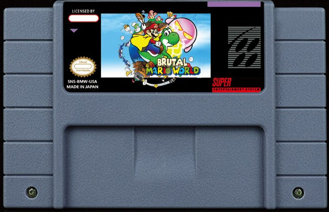 Super Mario World: Brutal Mario – Legendary SMW Hack, Countless Custom Bosses by Carol | Custom SNES Cartridge NTSC
