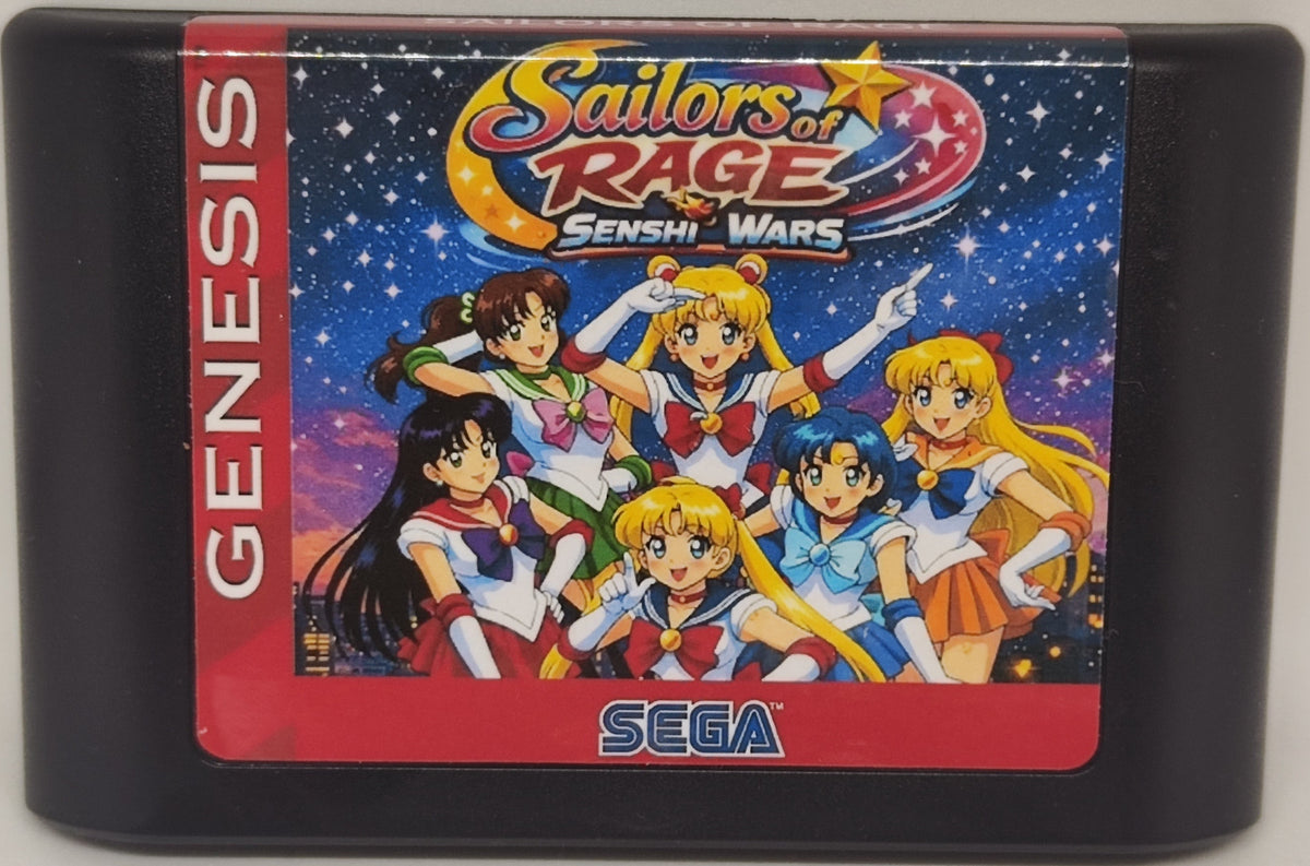 Senshi Wars: Beryl's Revenge – Sailor Moon × Streets of Rage 2 Beat 'em Up Hack | Custom Sega Genesis / Mega Drive Cartridge
