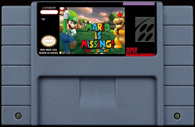 Mario is Missing Done Right – Play as Luigi, 7-World Platformer, What Nintendo Should Have Made, NTSC | Custom SNES Cartridge