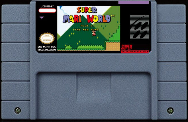 Super Mario World Plus 3: The New Home – Full SMW Hack, New Adventure, NTSC | Custom SNES Cartridge