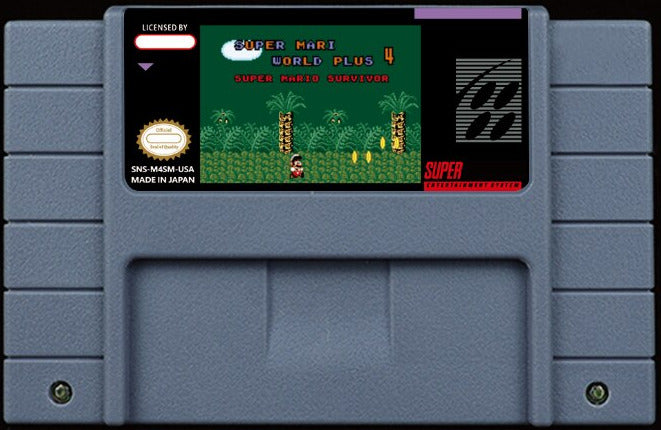 Super Mario World Plus 4: Super Mario Survivor – Fourth Entry in the Plus Series, NTSC | Custom SNES Cartridge