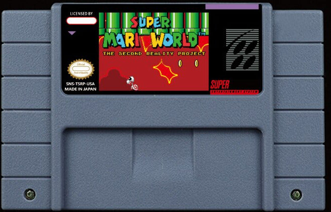 Super Mario World: The Second Reality Project – 75 Levels, Mario in Another Dimension, Legendary FPI Hack, NTSC | Custom SNES Cartridge