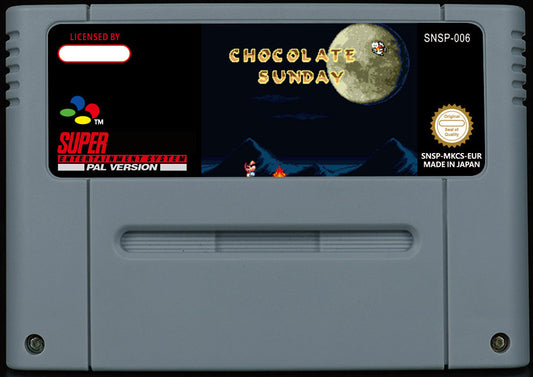 Super Mario World: Chocolate Sunday – Dessert-Themed SMW Hack, Custom Aesthetics & Music, PAL | Custom SNES Cartridge