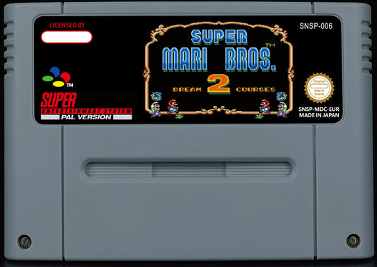 Super Mario Bros. 2: Dream Courses – SMW Hack Based on SMB2, King Wart Returns, PAL | Custom SNES Cartridge