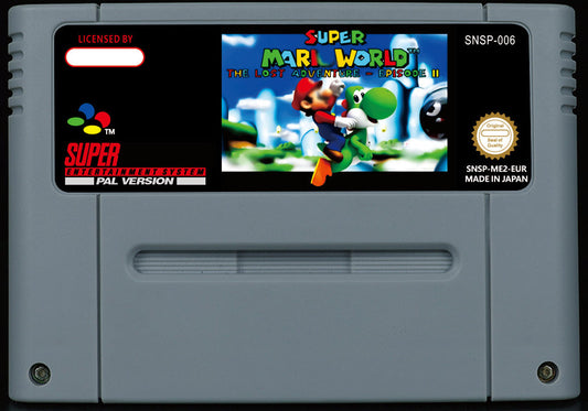 Super Mario World: The Lost Adventure Episode II – 79 Levels, 100+ Custom Music, Stunning Visuals, PAL | Custom SNES Cartridge