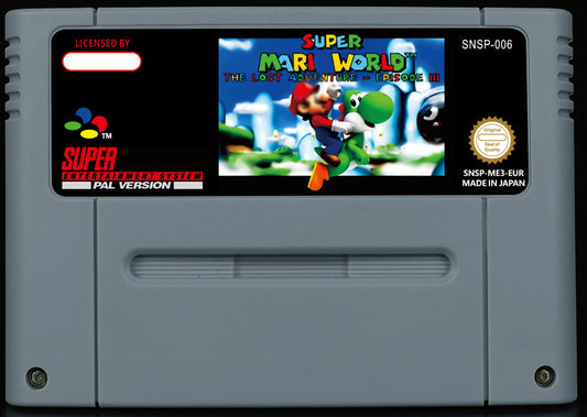 Super Mario World: The Lost Adventure Episode III – 95 Levels, Play as Peach, Series Finale, PAL | Custom SNES Cartridge