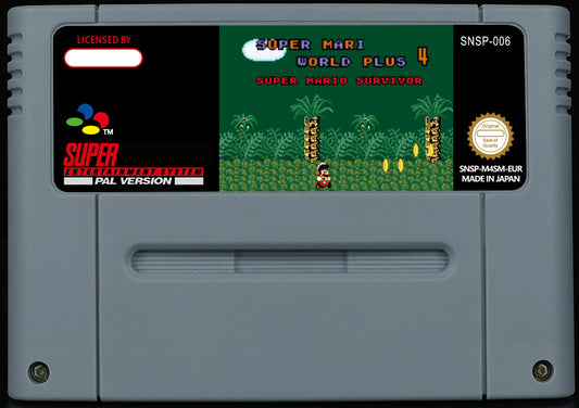 Super Mario World Plus 4: Super Mario Survivor – Fourth Entry in the Plus Series, PAL | Custom SNES Cartridge
