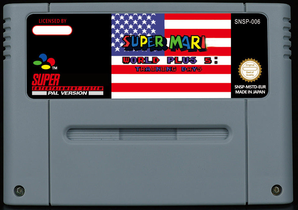Super Mario World Plus 5: Training Days – Fifth Entry in the Plus Series, PAL | Custom SNES Cartridge