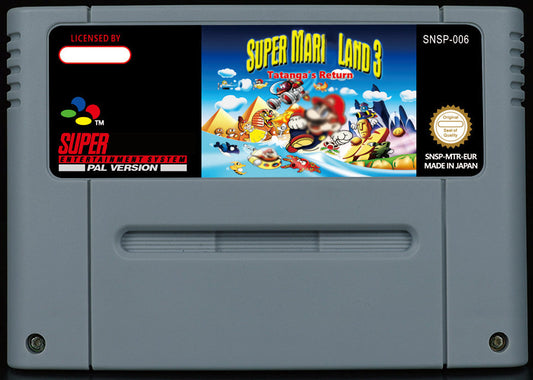 Super Mario Land 3: Tatanga's Return – The True SMW Sequel to SML2, 60 Levels, 7 Worlds, PAL | Custom SNES Cartridge