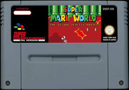 Super Mario World: The Second Reality Project – 75 Levels, Mario in Another Dimension, Legendary FPI Hack, PAL | Custom SNES Cartridge