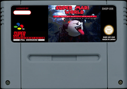 Super Mario World: The Second Reality Project 2 – Zycloboo's Challenge, 112 Exits | Custom SNES Cartridge PAL