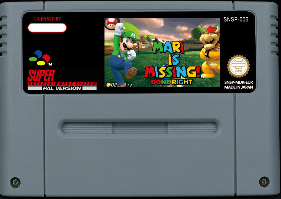 Mario is Missing Done Right – Play as Luigi, 7-World Platformer, What Nintendo Should Have Made, PAL | Custom SNES Cartridge