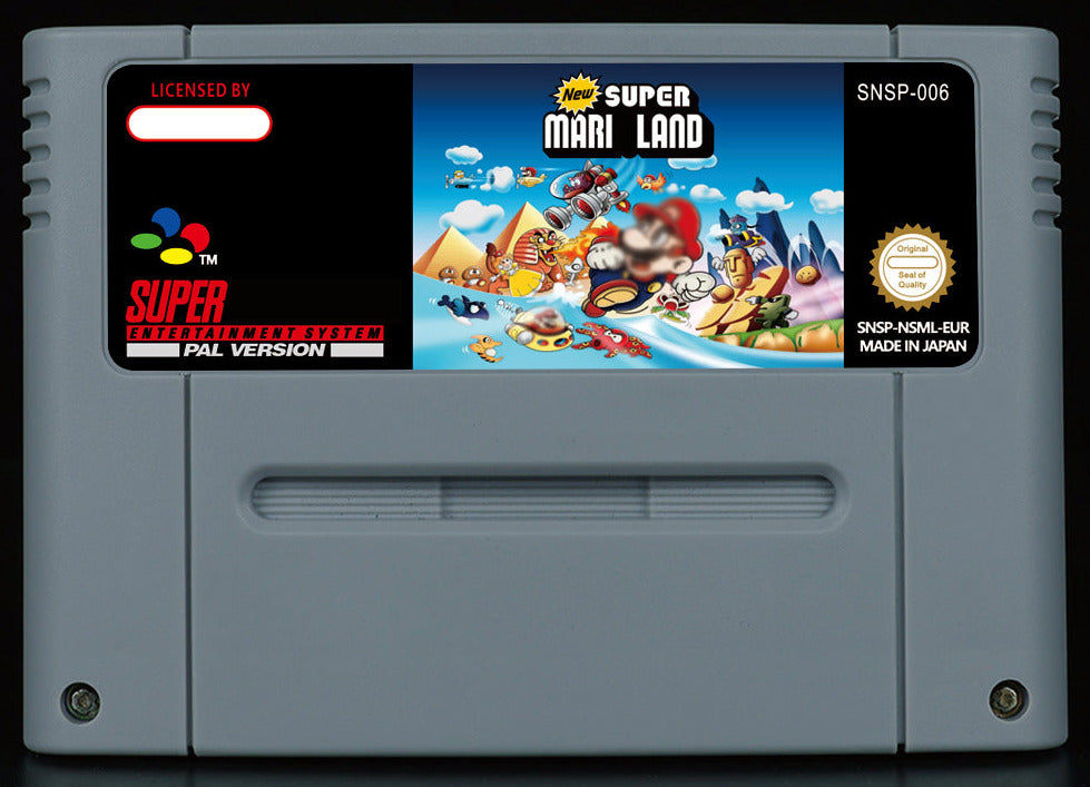 New Super Mario Land – SNES PAL Homebrew, Game Boy Classic Reimagined in 16-Bit | Custom SNES Cartridge