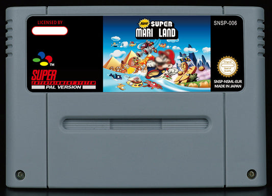 New Super Mario Land – SNES PAL Homebrew, Game Boy Classic Reimagined in 16-Bit | Custom SNES Cartridge