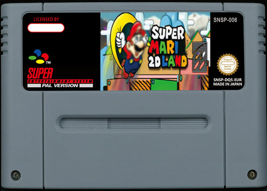 Super Mario 2D Land – SMW Hack, Bowser & K. Rool Team Up, Full Adventure by Alex No, PAL | Custom SNES Cartridge