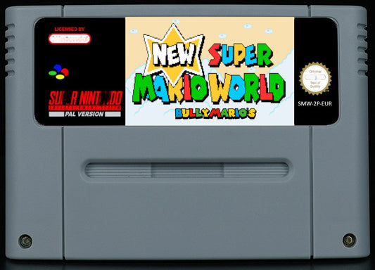Bullymario's New Super Mario World – Full SMW Hack, PAL, Custom Enemies, Bosses & Music | Custom SNES Cartridge