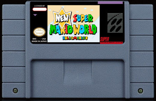 Bullymario's New Super Mario World – Full SMW Hack, NTSC, Custom Enemies, Bosses & Music | Custom SNES Cartridge