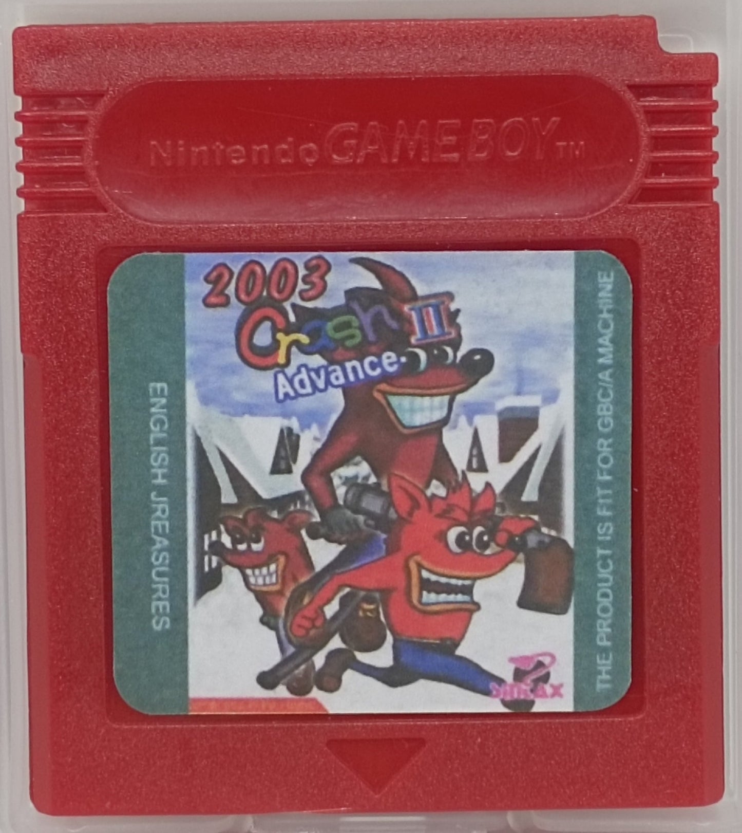2003 Crash II Advance – Sintax Unlicensed GBC Bootleg Platformer | Game Boy Color