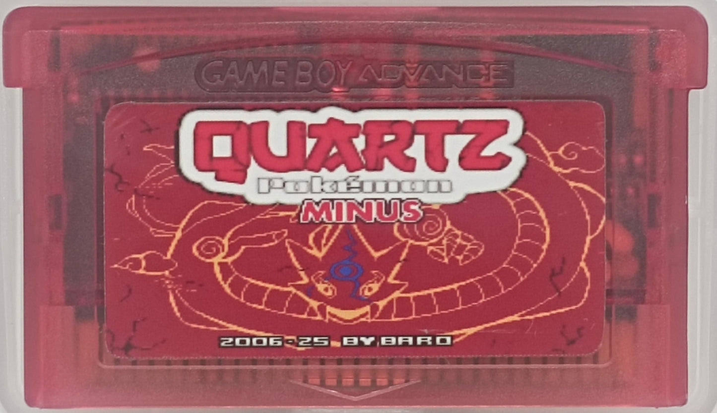 Pokémon Quartz Minus – Remastered Quartz with 386 New Fakemon Sprites, Rebalanced & Bugfixed | Custom GBA Cartridge