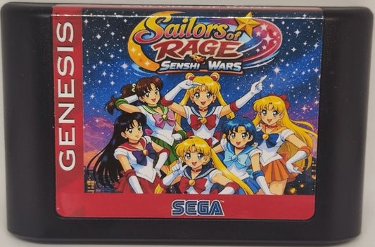 Senshi Wars: Beryl's Revenge – Sailor Moon × Streets of Rage 2 Beat 'em Up Hack | Custom Sega Genesis / Mega Drive Cartridge