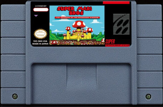 Super Mario Bros.: Invaders of the Mushroom Kingdom – Full SMW Hack, New Story & Levels, NTSC | Custom SNES Cartridge