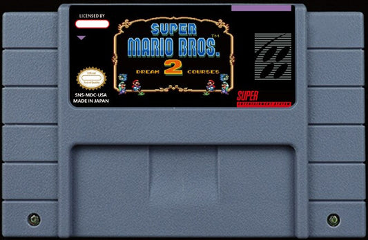 Super Mario Bros. 2: Dream Courses – SMW Hack Based on SMB2, King Wart Returns, NTSC | Custom SNES Cartridge
