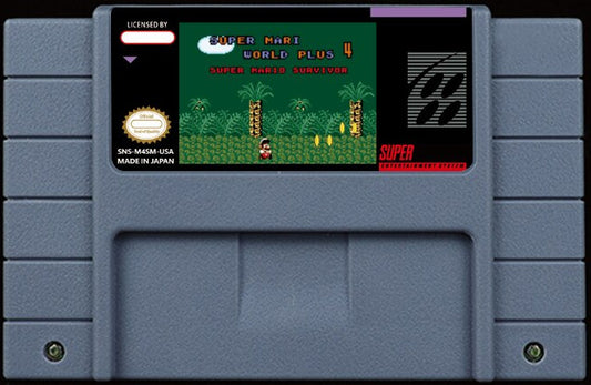 Super Mario World Plus 4: Super Mario Survivor – Fourth Entry in the Plus Series, NTSC | Custom SNES Cartridge