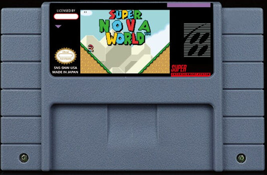 Super Nova World – SMW Hack Dedicated to UberHaxorNova, Meme-Inspired Levels & Custom Bosses, NTSC | Custom SNES Cartridge