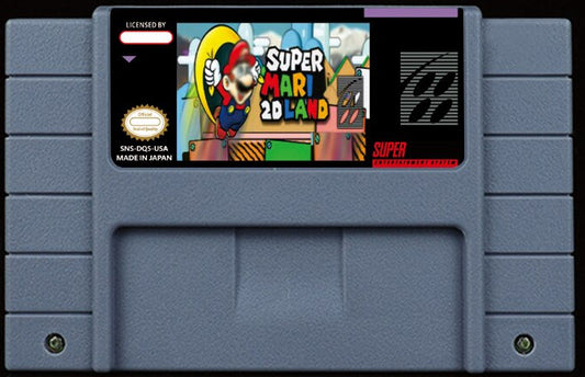 Super Mario 2D Land – SMW Hack, Bowser & K. Rool Team Up, Full Adventure by Alex No, NTSC | Custom SNES Cartridge