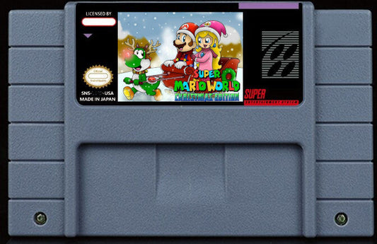 Super Mario World: Christmas Edition – Winter SMW Hack, NTSC, Festive Levels & Music by Nowieso | Custom SNES Cartridge