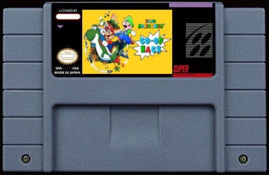 Super Mario World CO-OP – 2 Player Simultaneous Hack, NTSC, Mario & Luigi Together | Custom SNES Cartridge