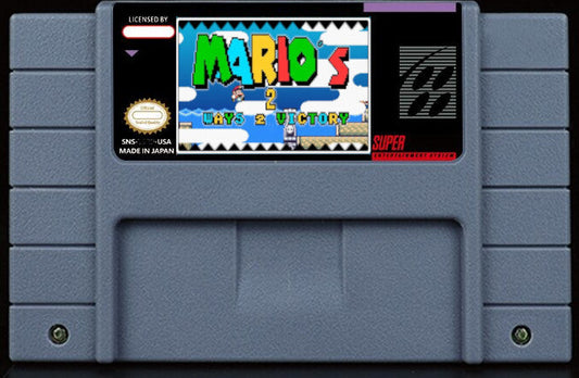 Super Mario World: Mario's 2 Ways 2 Victory – Two-Path SMW Hack, NTSC, Koopalings + Land of Magic | Custom SNES Cartridge