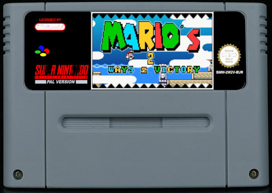 Super Mario World: Mario's 2 Ways 2 Victory – Two-Path SMW Hack, PAL, Koopalings + Land of Magic | Custom SNES Cartridge