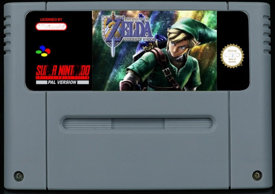 The Legend of Zelda: Goddess of Wisdom – New Story & Dungeons, Classic ALttP Hack | Custom SNES Cartridge PAL